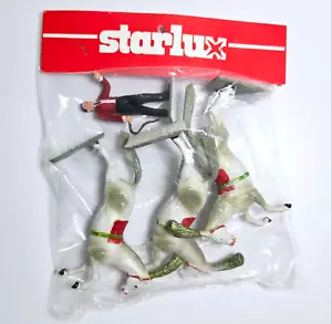 Vintage Starlux / kleine Größen. 3 Aufzucht Zirkuspferde mit seinem Trainer Set NOS - Bild 1 von 3