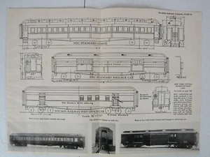 New York Central Passenger Train Cars 1949 Pull Out Poster 10x13 1/2 B1C002 - Picture 1 of 1
