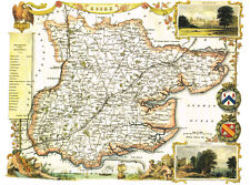 Essex 1830 Thomas Moule County Map 1994 Reprint 13" x 9.5"