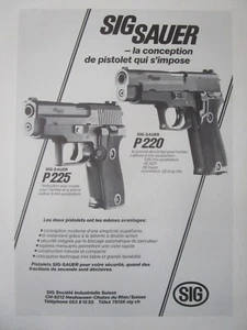 7/1979 PUB SIG SAUER P220 P225 PISTOLE ARMEE POLICE SUISSE ORIGINAL FRANZÖSISCHE ANZEIGE - Bild 1 von 1