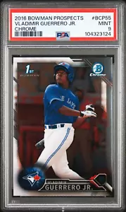 2016 Bowman Vladimir Guerrero Jr Chrome Prospects 1st RC #BCP55, PSA 9, Neu - Bild 1 von 2