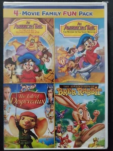 4-Movie Family Fun Pack DVD An American Tail/The Tale of Despereaux/Brer Rabbit - Picture 1 of 2