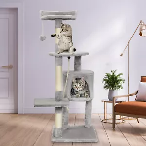112 cm Kratzbaum Katzenbaum Katzenkratzbaum Kletterbaum Spielbaum für Katzen XL - Bild 1 von 11