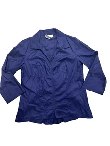 Finley Women's Blue V-Neck 3/4 Sleeve Pullover Pleated Blouse Top Size S - Picture 1 of 9