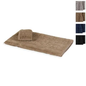 Trussardi Home Set Asciugamani 1+1 Spugna in Puro Cotone Overlogo S35 - Foto 1 di 5