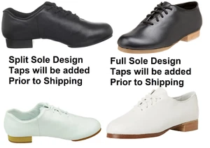 Dance Clogging Shoes Dance Class Black or White All Sizes Oxford - Picture 1 of 16