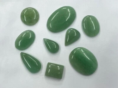 Green Aventurine Cabochon Loose Cabochons Natural Semiprecious Gemstone - Image 1 of 4
