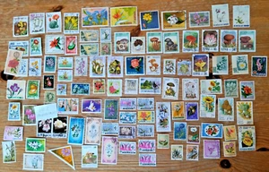 VE2-LOTE 100 SELLOS FLORES FLORA NATURALEZA VEGETALES PLANTAS BOTÁNICA FRUTOS FR - Imagen 1 de 1