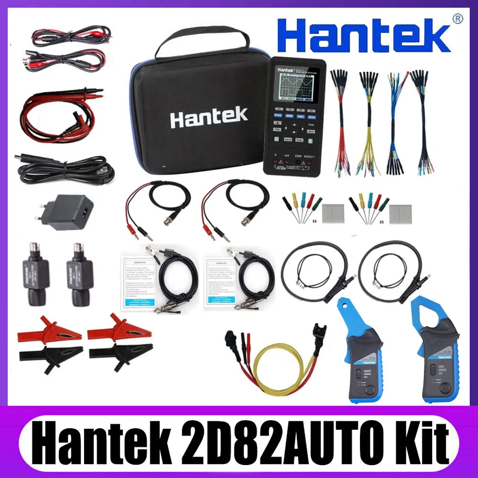 Hantek 2D82Auto Automotive Diagnostic 80MHz Oscilloscope 4in1 2CH+Multimeter+AWG - Image 1 of 4