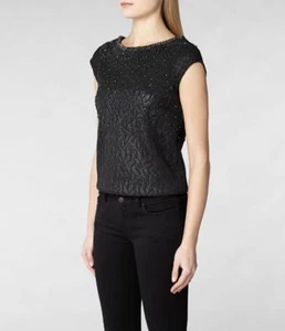 All Saints Raffi Embellished Beaded Top Size UK 12 BNWT £258 - Picture 1 of 12