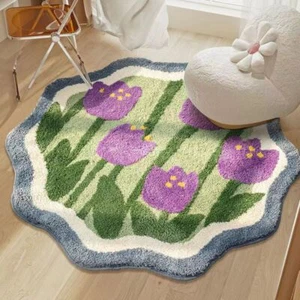 Alfombra irregular Pashmina suave antideslizante sofá mesa campo - Imagen 1 de 8