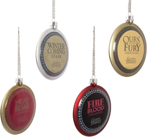 Kurt Adler Game of Thrones Disc Ornament, 80Mm, Set of 4 - Picture 1 of 12