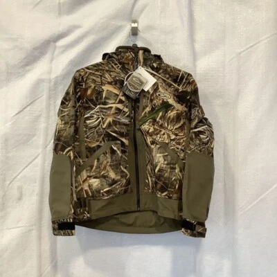 Drake Men's Guardian Elite Layout Blind Jacket Green Camouflage Hooded S - Image 1 of 4
