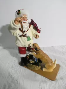 Vintage Clothtique Weihnachtsmann Figur mit Hund ""Santa's Best Friend"" EUC - Bild 1 von 10