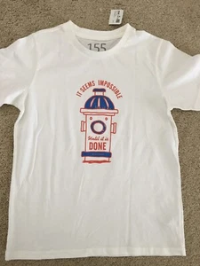 Giordano T-Shirt Junior Jungen Mädchen Größe 155 Alter 12 13 "Es scheint unmöglich" Neu mit Etikett - Bild 1 von 5