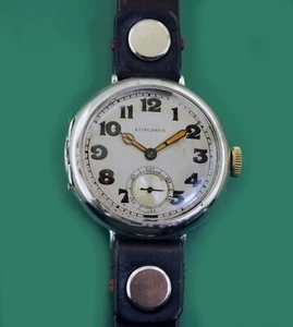 Vintage 1928 Longines Sterling Silber Trench Military Herrenuhr Kaliber 13,34 - Bild 1 von 9