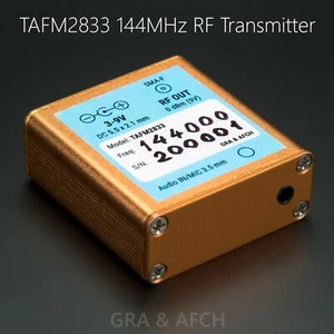 RF Transmitter FM 144 MHz TAFM2833 Low Spurs Alluminum Case [with Antenna] - Picture 1 of 11