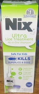 Nix Ultra Lice Treatment All-in-One Shampoo 4 Oz Kills Superlice & Eggs FREESHIP - Picture 1 of 4