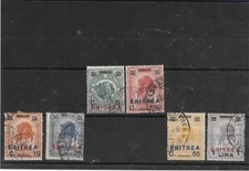 EX COLONIE ITALIANE ERITREA 1924 SERIE FRANCOBOLLI SOMALIA SOVRASTAMPATI ERITREA
