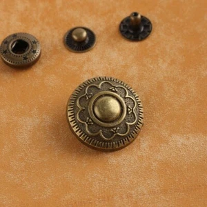 Retro Snap Rivets Fasteners Proppers Press Sewing Leather Craft Buttons Studs - Picture 1 of 27