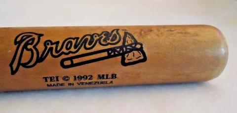 Braves 1992  MLB Mni Souvenir Bat  18" Cover