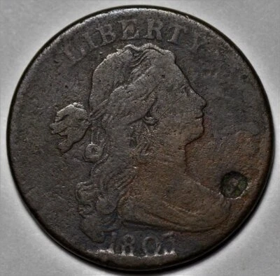 1803 Draped Bust Large Cent - Small Date/Fraction - 1c Copper Coin - Image 1 of 4