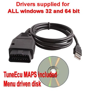 Fits Triumph Motorbike Diagnostic Cable + TuneECU CD lead Motorbike Bike - Picture 1 of 2