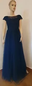 Kleid Abendkleid Ballkleid Gr. 40 Nachtblau Tüll Spitze Strass VERA MONT -NEU- - Bild 1 von 5