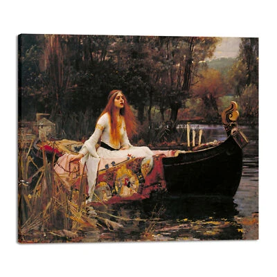 Canvas Wall Art The Lady of Shalott by John William Waterhouse Repro Art Print - Image 1 of 4