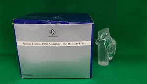 SWAROVSKI "SHARING" THE WOODPECKERS CRYSTAL, MADE IN AUSTRIA (NO PAPERS) NIB - Picture 1 of 6