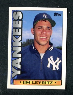 Tarjeta de béisbol Jim Leyritz Yankees brillante edición especial 1990 Topps set de televisión #51 Foto 1 de 2