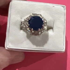 Anello moderno misura 5 pietra blu - Foto 1 di 7