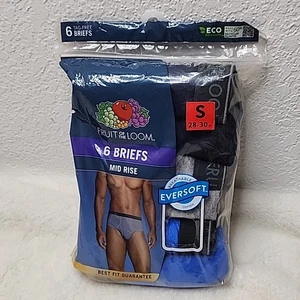 (6) Herren Farbe Mid Rise Baumwolle Slips Unterwäsche Small 28-30 Fruit of the Loom - Bild 1 von 3