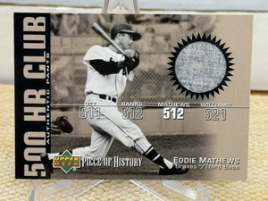 2002 Upper Deck Piece of History 500 HR Club Eddie Mathews Game Worn Pants - Picture 1 of 2