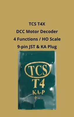 TCS T4X HO Scale DCC Motor Decoder 4 Function 9-pin JST & KA Plug Free Shipping! - Image 1 of 4