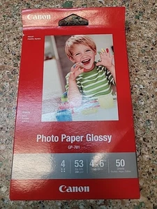 Canon GP-701 Photo Paper Glossy  4" x 6" 50 Sheets Genuine NEW Sealed  - Picture 1 of 7