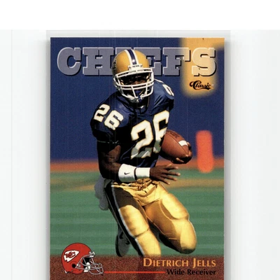 1996 Classic NFL Rookies Dietrich Jells #28 Kansas City Chiefs - Image 1 of 2