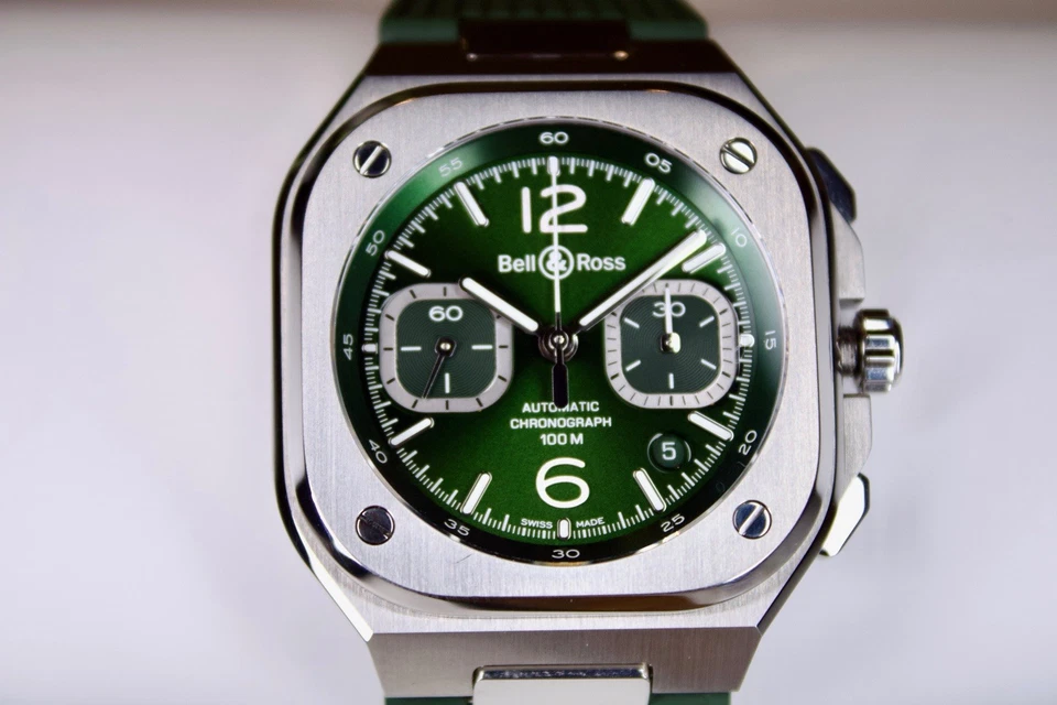 Bell & Ross BR-05 Chronograph Green Dial 42mm Complete Set BR05C-GN-ST/SRB - Image 1 of 4