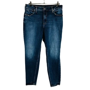 Pantalones de mezclilla Silver Jeans Co. para mujer talla 14 muy ajustados Western Glove Works - Imagen 1 de 8