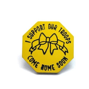 I Support Our Troops Come Home Soon Pin gelbes Band Militär Familie Patriotismus - Bild 1 von 3