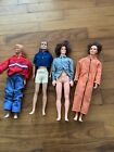 Vintage Mattel 1960'S Barbie Ken Doll Lot Of 4 With Clothes