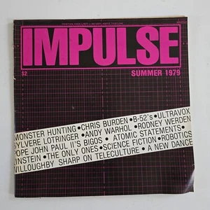Impulse Magazine Toronto Art Culture Summer 1979 Vintage Andy Warhol B52s RARE - Picture 1 of 4