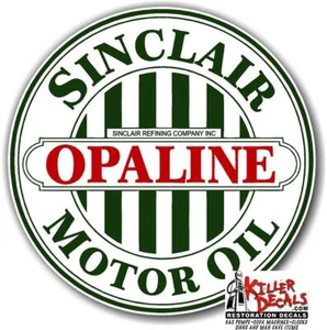 (SINC-OIL-12) 10" SINCLAIR OPALINE MOTOR OIL GASOLINE GAS DECAL - Picture 1 of 1