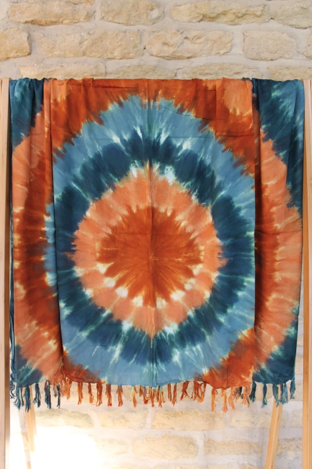 NEW BROWN TEAL TIE DYE BEACH POOL SARONG PAREO WRAP UNISEX COVER UP/sa275 - Image 1 of 1