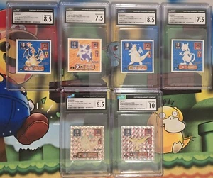 1996 Hyper Amada Series 1 Pokemon Sticker Lot. CGC Graded, 1st Prints, Prisms. - Picture 1 of 4