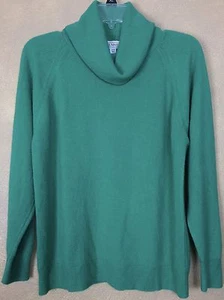 Soft Green Acrylic Turtleneck Sweater Holiday by Neal Martin Size L Vtg - Picture 1 of 8