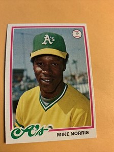 #434 Mike Norris Oakland A’s   1978 Topps Baseball Card Cb16