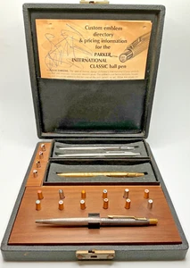 CV13. 60s PARKER International Classic Ball Pen Salesman Sampler Kit 3 Pens - Picture 1 of 21