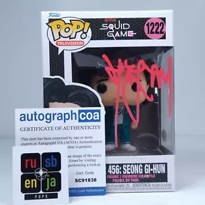 Funko Pop! Squid Games Player 456 Seong Gi-Hun Firmado Lee Jung-Jae Certificado de Autenticidad #1222 WS - Imagen 1 de 8