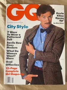 GQ MAGAZINE NOVEMBER 1987 KEVIN KLEIN VINTAGE MENS FASHION NO LABEL RARE HTF - Picture 1 of 2